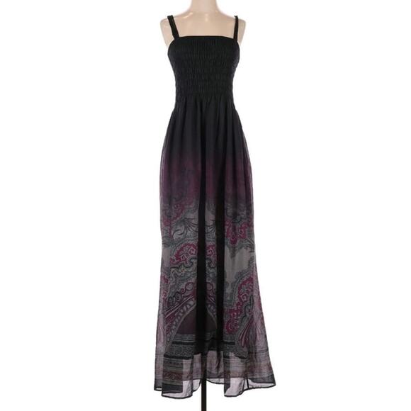 Free People Megs Smocked Damask Brocade Maxi XS Dress - Picture 2 of 8